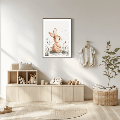 Niedliches Babykaninchen-Poster P012