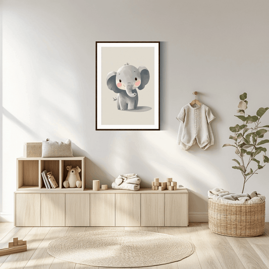 Putziges Babyelefanten-Poster P020