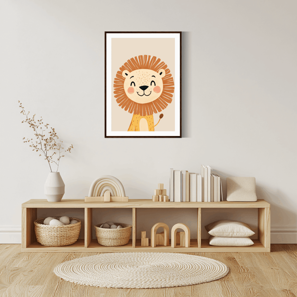 Niedliches Löwen-Poster P021