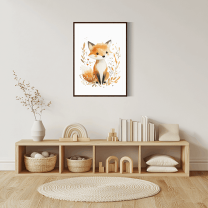 Verspieltes Babyfuchs-Poster P014