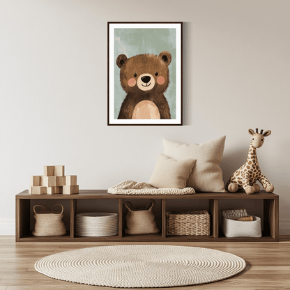 Farbenfrohes Bären-Poster P030