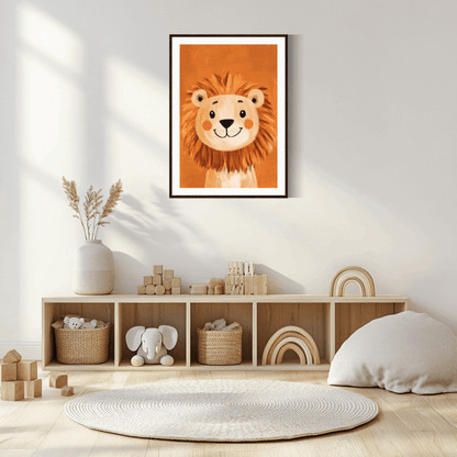 Verspieltes Löwen-Poster P031