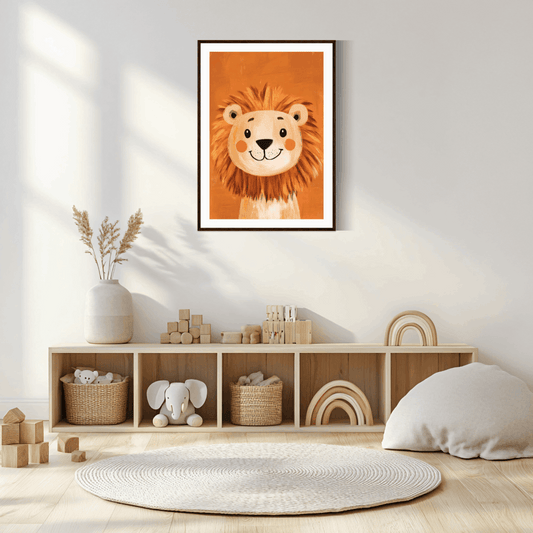 Verspieltes Löwen-Poster P031