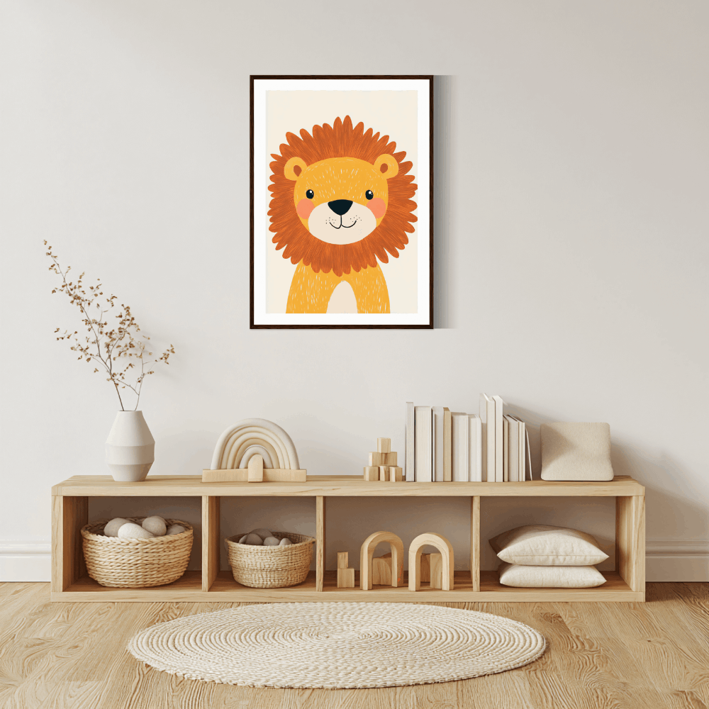 Niedliches Löwen-Poster P028